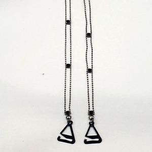 Brazilian Black Crystal Bra Straps